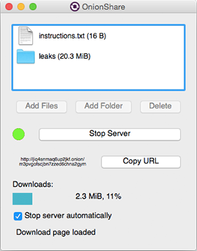 Sender Screenshot OSX